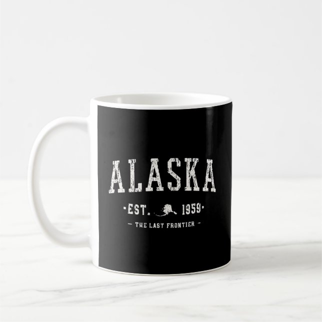 Alaska The Last Frontier Alaska Est 1959 Coffee Mug (Left)
