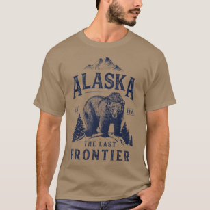 Alaska  The Last Frontier Bear Home Men Women T-Shirt