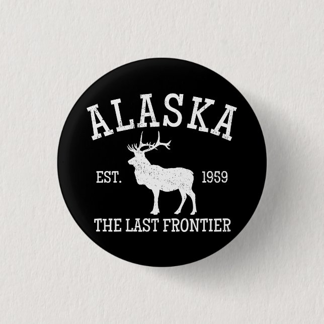 Alaska The Last Frontier Button (Front)