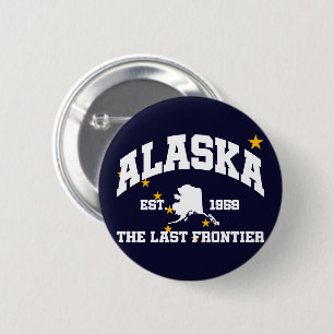 Alaska,The Last Frontier Button