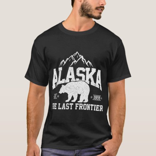 Alaska The Last Frontier EST 1959 Grizzly Bear Mou T_Shirt