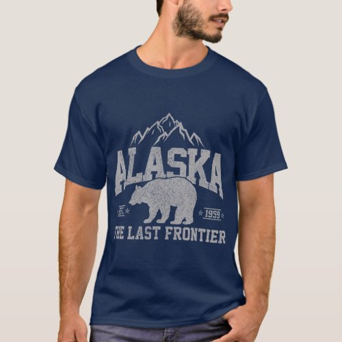 Alaska The Last Frontier EST 1959 Grizzly Bear T_Shirt