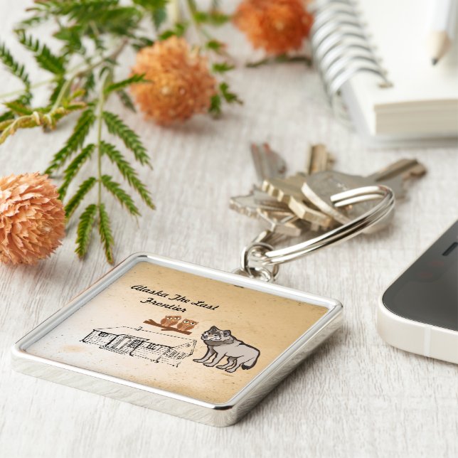 Alaska The Last Frontier Keychain (Side)