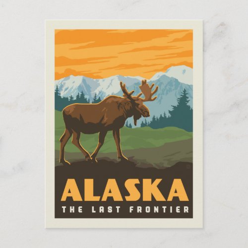 Alaska  The Last Frontier _ Moose Postcard