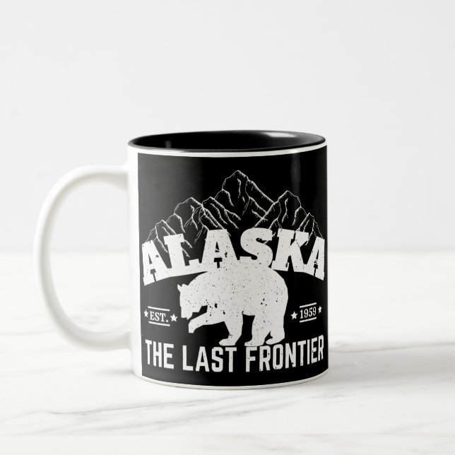 Alaska The Last Frontier Polar Bear Two-Tone Coffee Mug (Left)