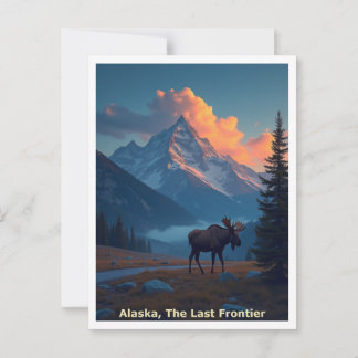 Alaska The Last Frontier, Travel Colorful Postcard