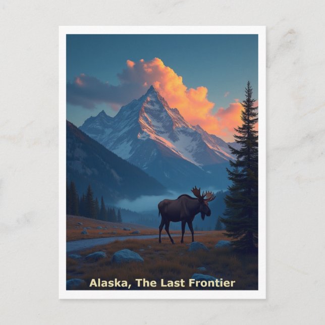 Alaska The Last Frontier, Travel Colorful Postcard (Front)