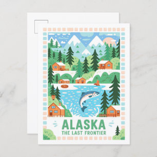 Alaska the Last Frontier USA Summer Travel Postcard