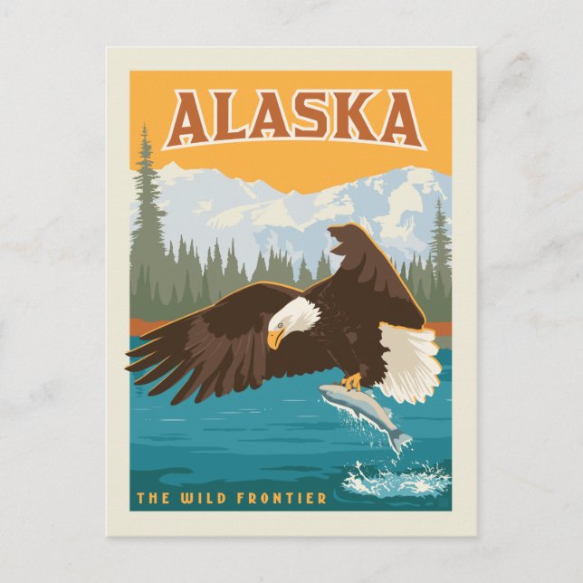 Alaska | The Wild Frontier - Eagle Postcard (Front)