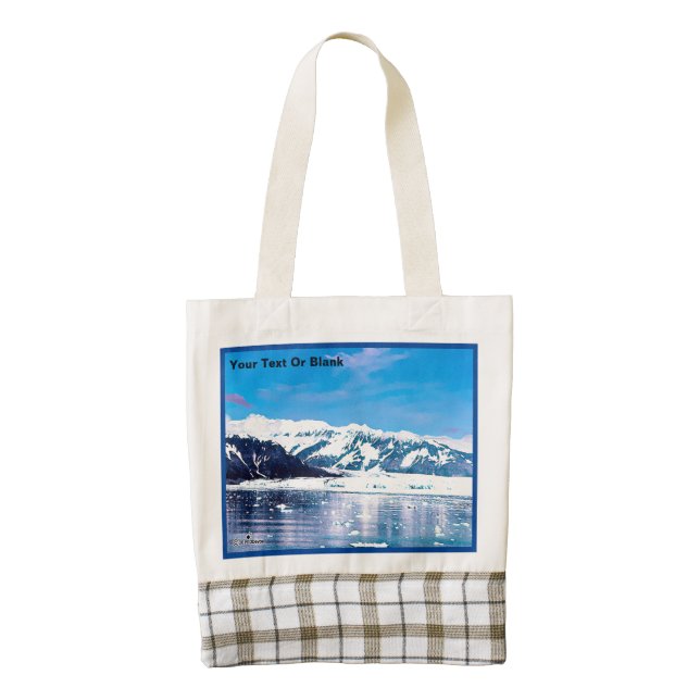 Alaska Tidewater Glacier Zazzle HEART Tote Bag (Front)