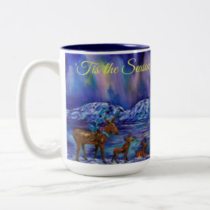 Alaska 'Tis the Season Holiday Captain Cook Hotela Two-Tone Coffee Mug