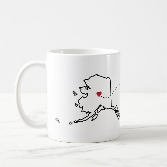Alaska to Idaho - Heart2Heart Coffee Mug (Left)