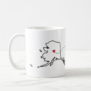 Alaska to New Jersey - Heart2Heart Coffee Mug