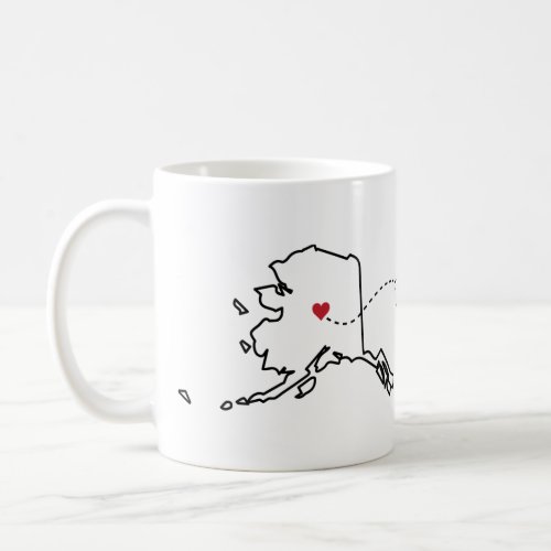 Alaska to West Virginia _ Heart2Heart Coffee Mug