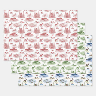 Alaska Toile Wrapping Paper