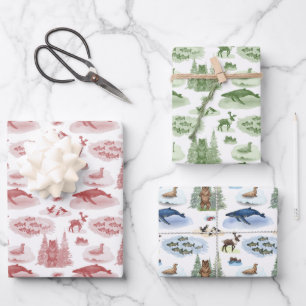 Alaska Toile Wrapping Paper