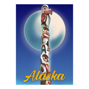 Alaska Totem Pole Travel print
