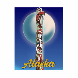Alaska Totem Pole Travel print Cutout