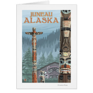 Alaska Totem Poles - Juneau, Alaska Cards