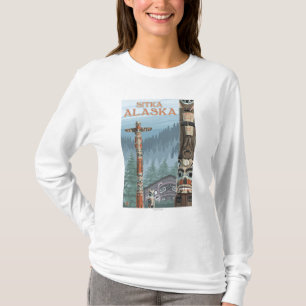 Alaska Totem Poles - Sitka, Alaska T-Shirt