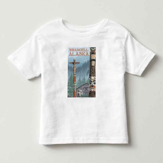 Alaska Totem Poles - Wrangell Alaska Toddler T-shirt (Front)