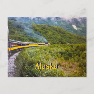 Alaska Train Travel Postcard