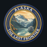 Alaska Travel Art Badge Magnet<br><div class="desc">Alaska retro vector travel design. This retro-style travel art,  with its blend of bold colors and vintage allure,  is designed to inspire a sense of adventure.</div>