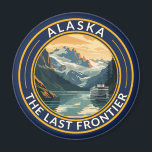 Alaska Travel Art Badge Magnet<br><div class="desc">Alaska retro vector travel design. This retro-style travel art,  with its blend of bold colors and vintage allure,  is designed to inspire a sense of adventure.</div>