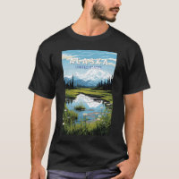 Alaska Travel Art Vintage