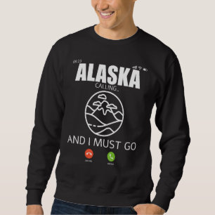 Alaska Travel Camp Vacation Trip Hiking And Backpa Sweatshirt