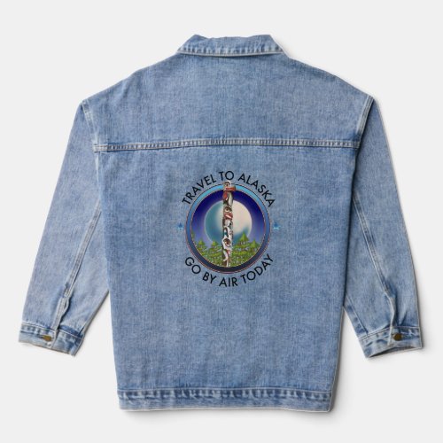 Alaska travel logo denim jacket