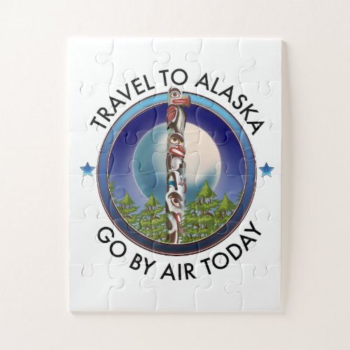 Alaska travel logo jigsaw puzzle