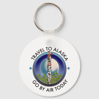 Alaska travel logo keychain