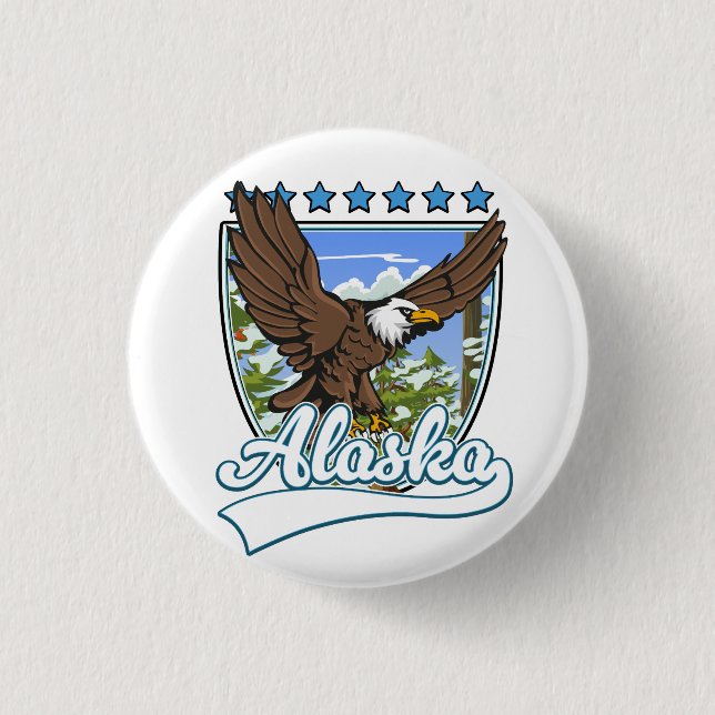 Alaska Travel Patch Button (Front)