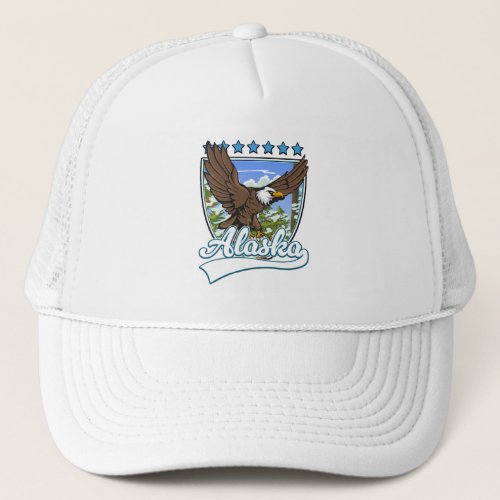 Alaska Travel Patch Trucker Hat