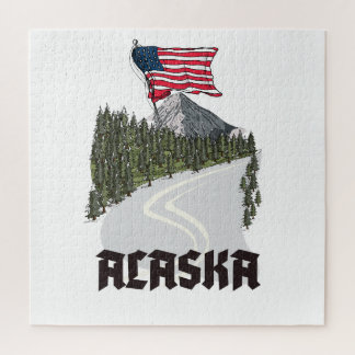 Alaska Travel Poster Jigsaw Puzzle