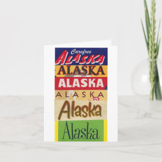 Alaska Travel Poster Thank you card