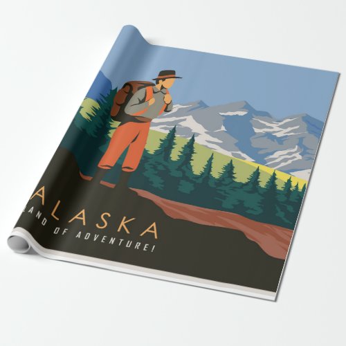 Alaska travel wrapping paper