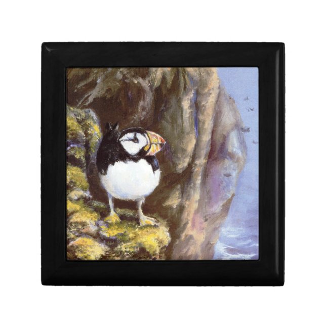 Alaska Tufted Puffin Jewelry Box (Front)