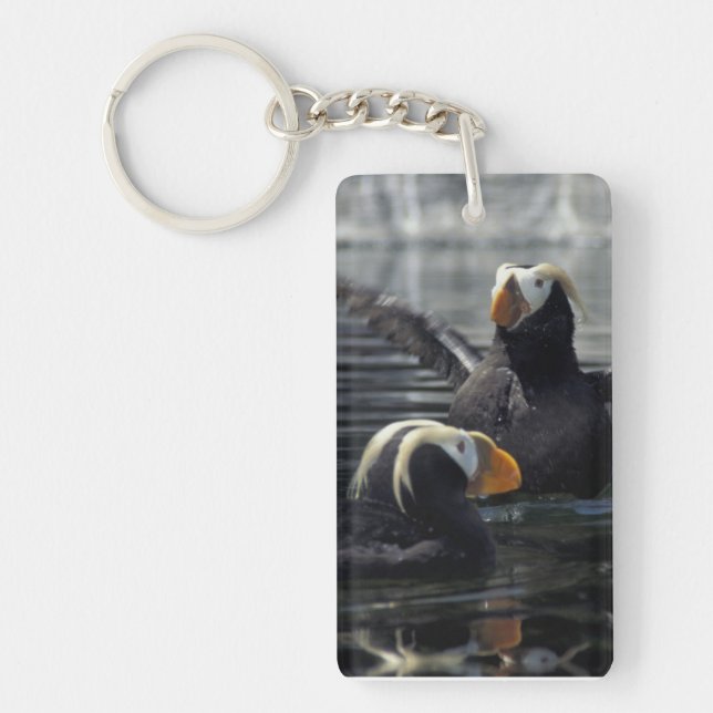 Alaska Tufted puffins Keychain (Front)