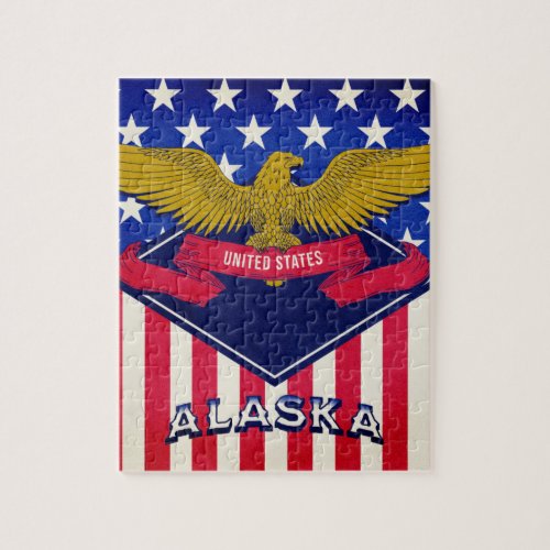 Alaska USA Flag   Jigsaw Puzzle