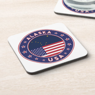 Alaska, USA States Beverage Coaster