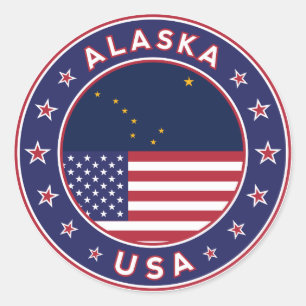 Alaska, USA States Classic Round Sticker