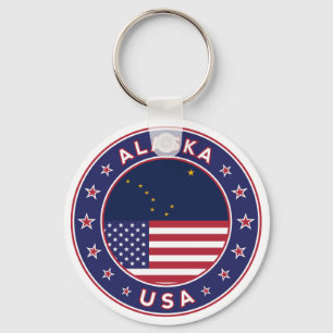 Alaska, USA States Keychain