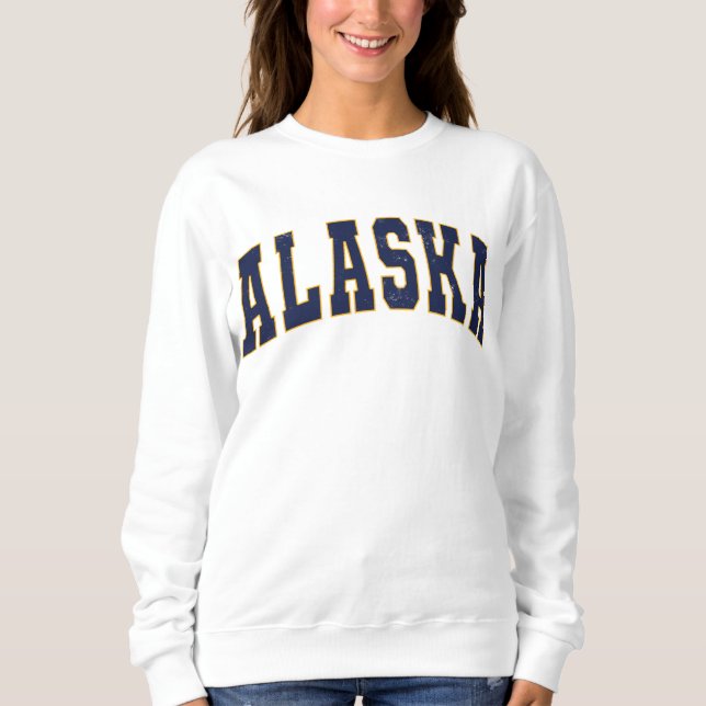 Alaska Vintage College Style Sweatshirt (Front)