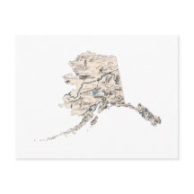 Alaska Vintage Picture Map Antique State Chart