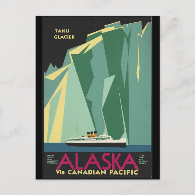 Alaska   vintage travel postcard (Front)