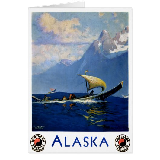 Alaska Vintage Travel Poster Restored (Front)
