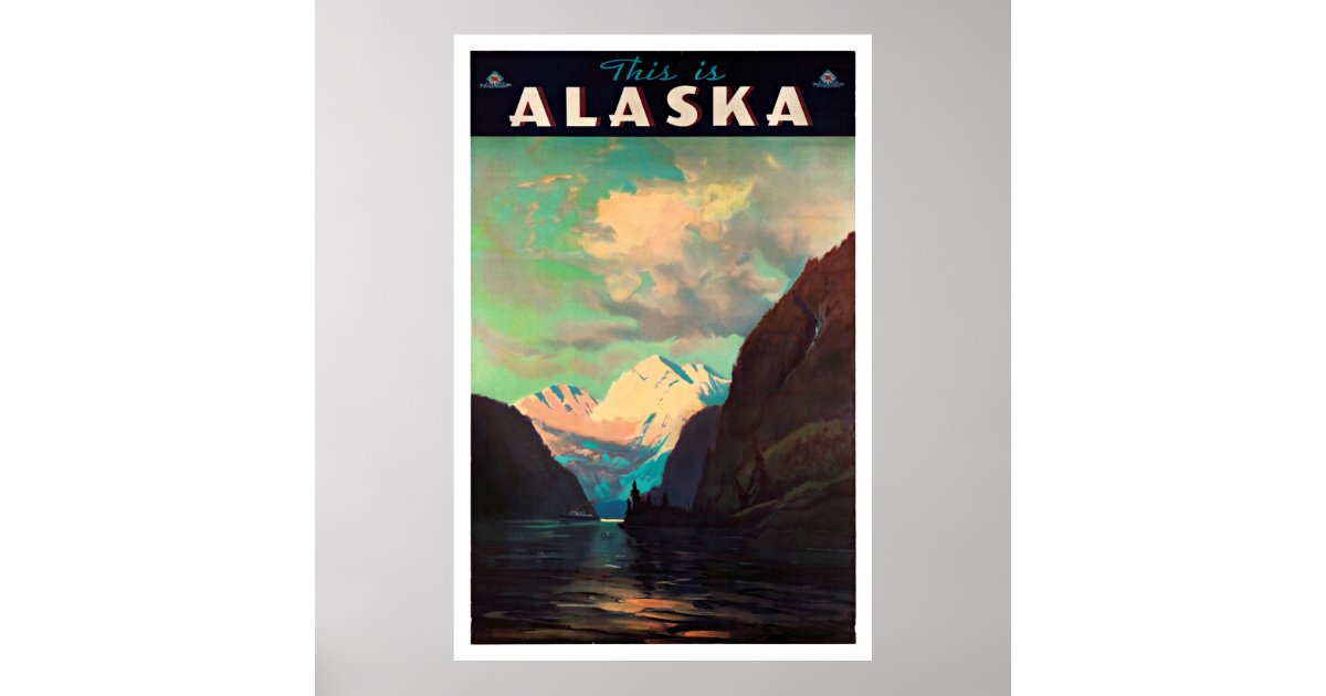 alaska code confirmation Zazzle.com Vintage   Posters  Travel Alaska
