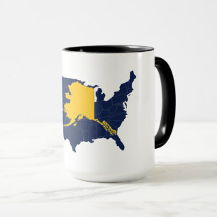 Alaska vs US Map Mug